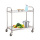 Round Tube Two Tiers Stainless Steel Clearing Trolley